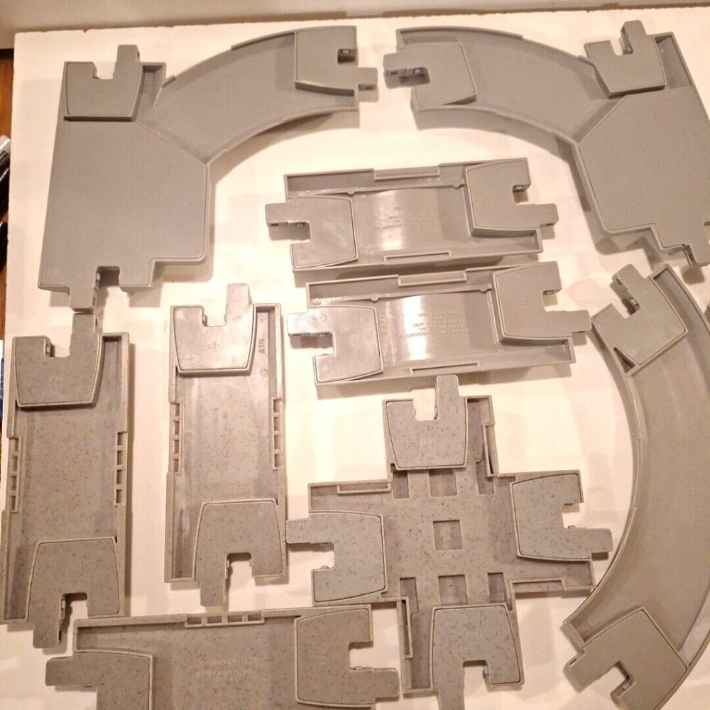 Geotrax Gray Railroad Train Tracks Lot 12 Pc  Straight Curves Fisher Price - Picture 2 of 10